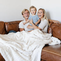 Saranoni Extra Large Throw Blanket | Ivory