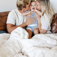 Saranoni Extra Large Throw Blanket | Ivory