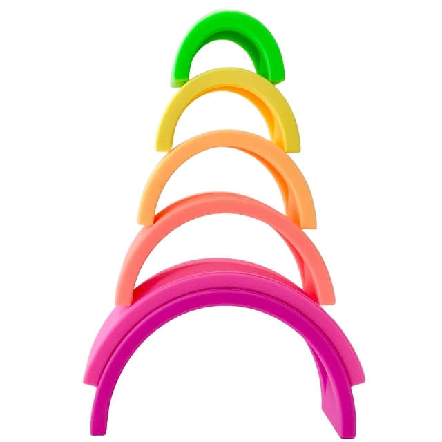 Sugar + Maple Rainbow Stacker (6 pc) | Neon