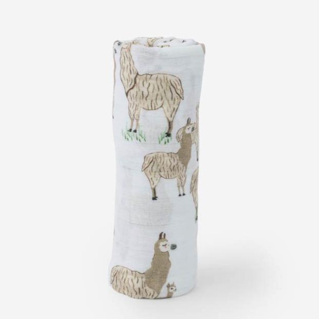 Little Unicorn Cotton Muslin Swaddle Blanket - Llama Llama