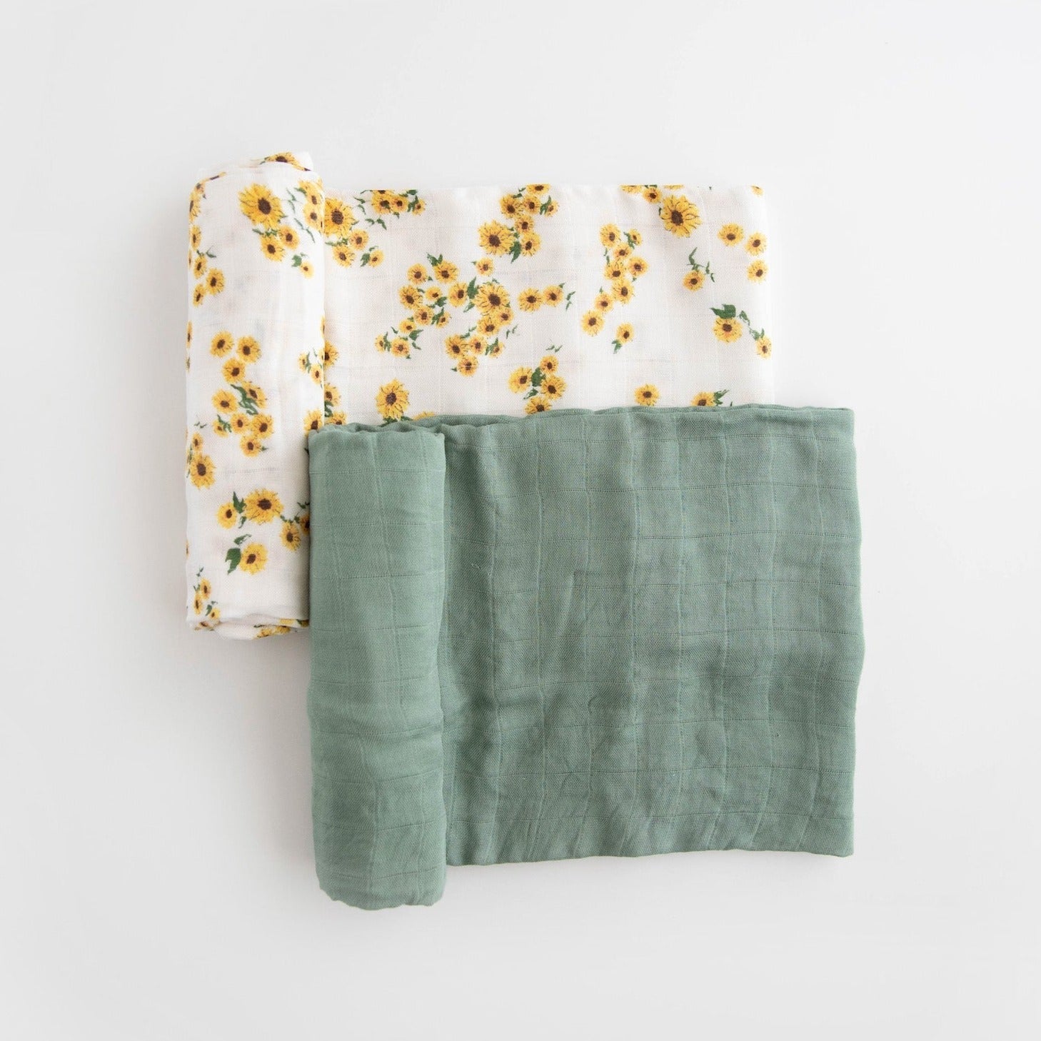 Little Unicorn Deluxe Muslin Swaddle Blanket Set | Ditsy Sunflower