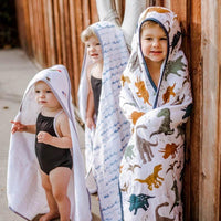 Little Unicorn Big Kid Hooded Towel - Dino Friends