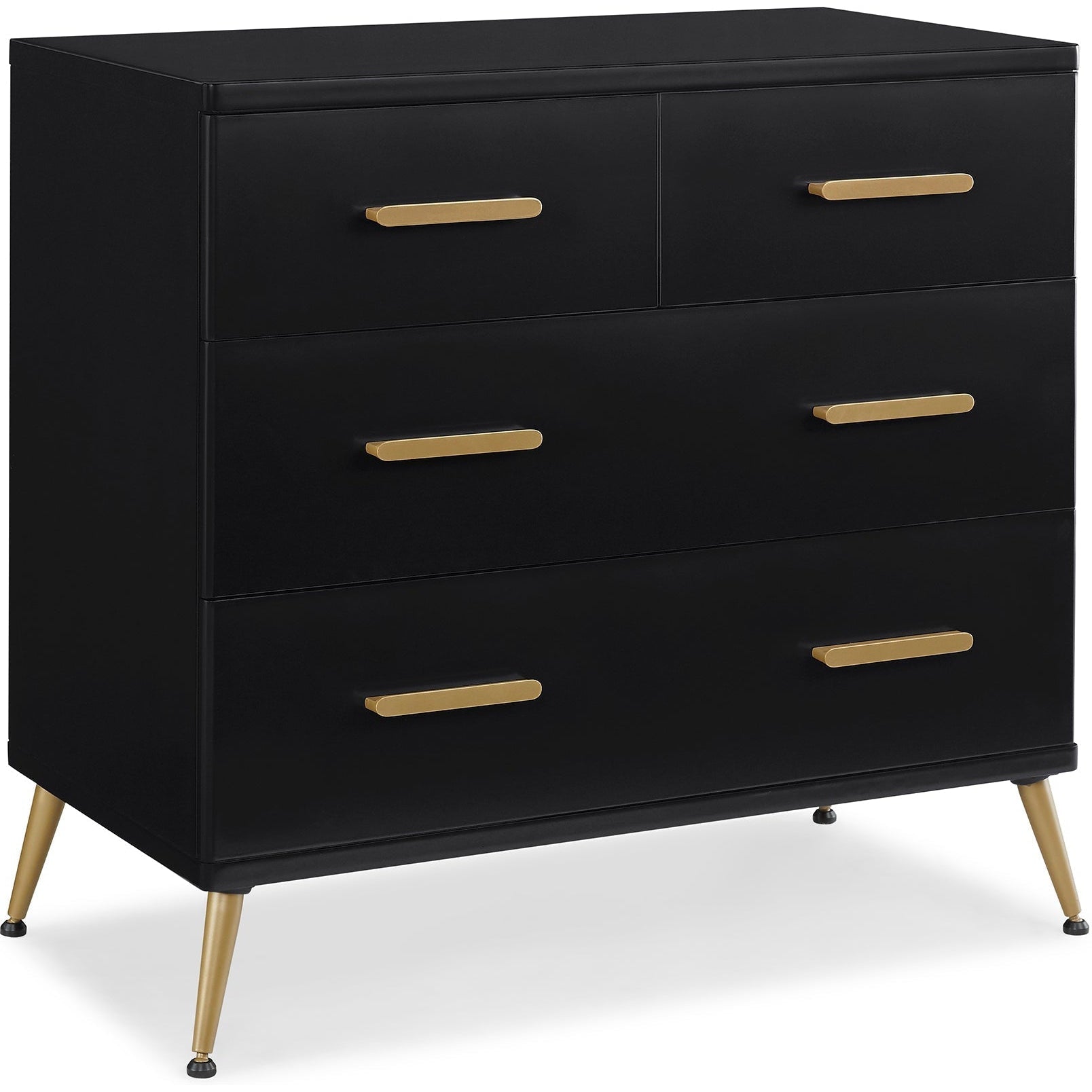 Delta Children Sloane 4 Drawer Dresser with Changing Top - Black/Bronze Delta Children Sloane 4 Drawer Dresser with Changing Top - Black/Bronze