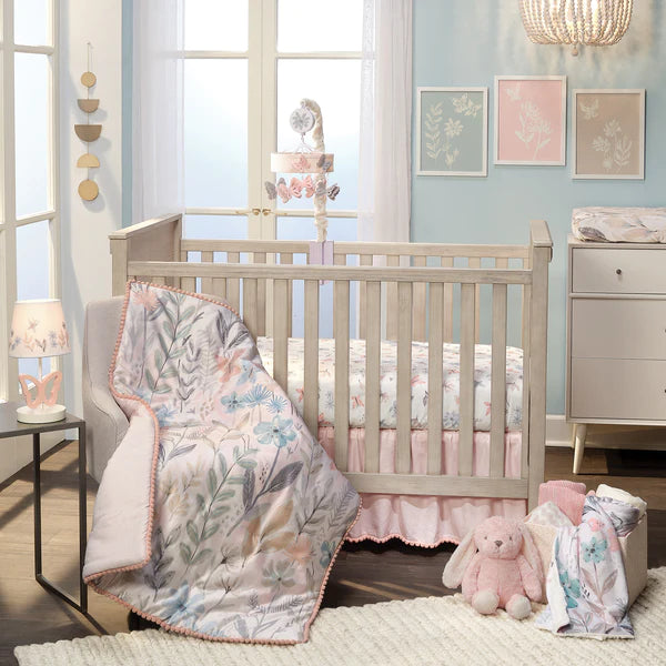 Lambs & Ivy Baby Blooms 3-Piece Crib Bedding Set