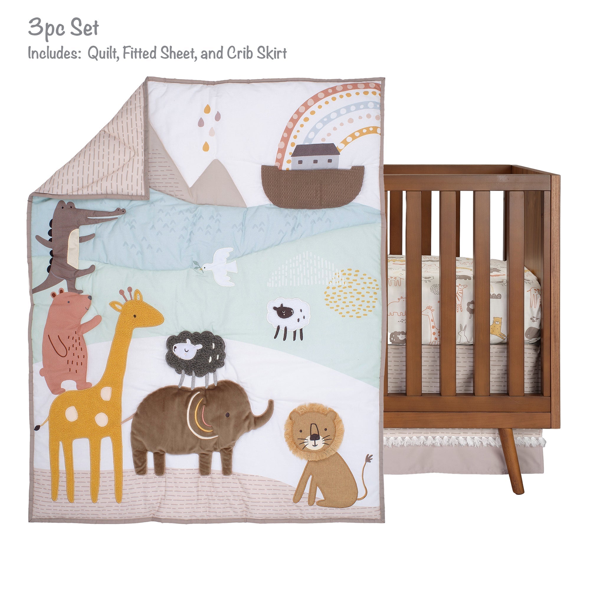Lambs & Ivy Baby Noah 3-Piece Crib Bedding Set