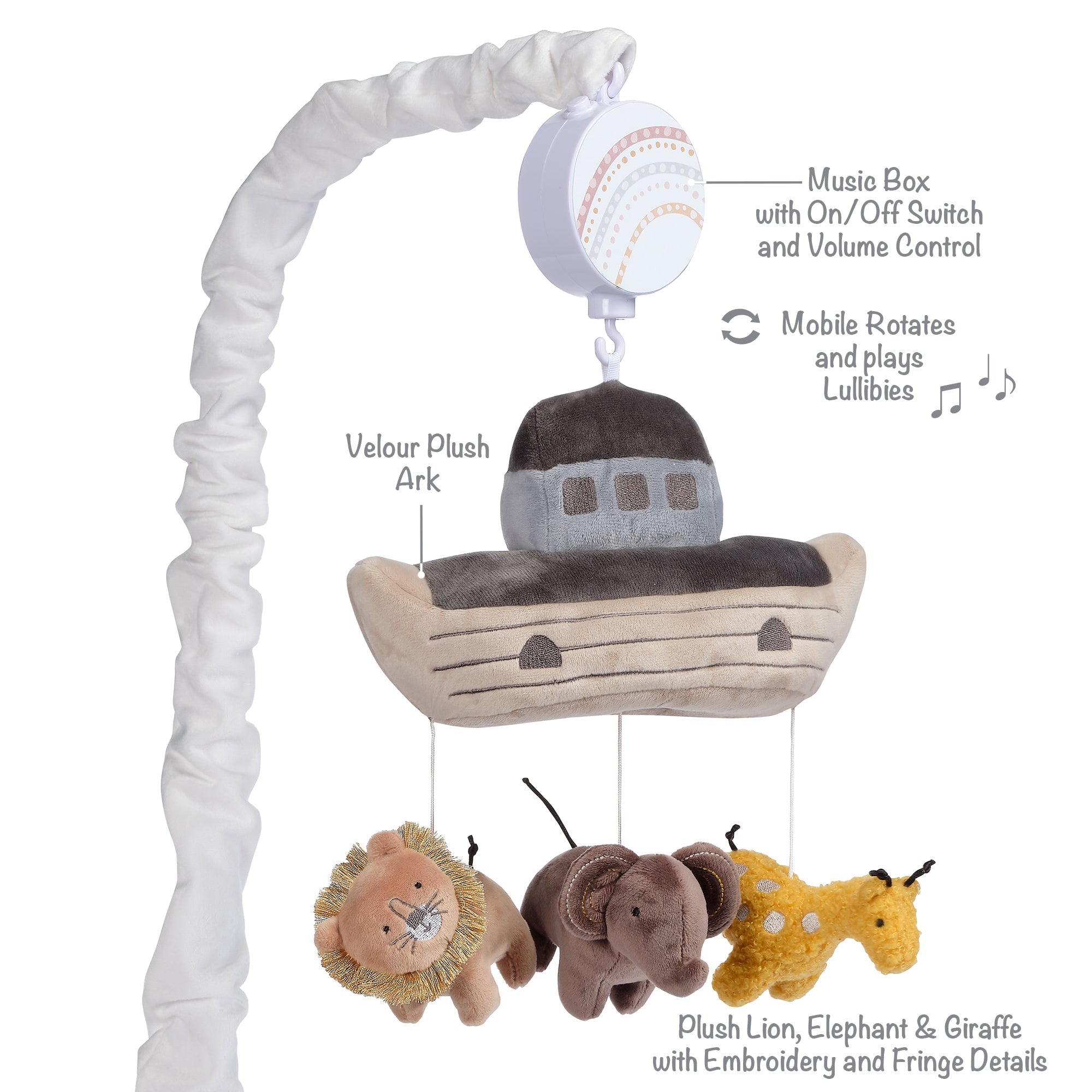 Lambs & Ivy Baby Noah Musical Baby Crib Mobile