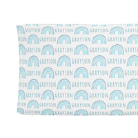 Sugar + Maple Changing Pad Cover | Rainbow Blue