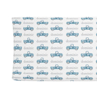 Sugar + Maple Changing Pad Cover | Truck Blue