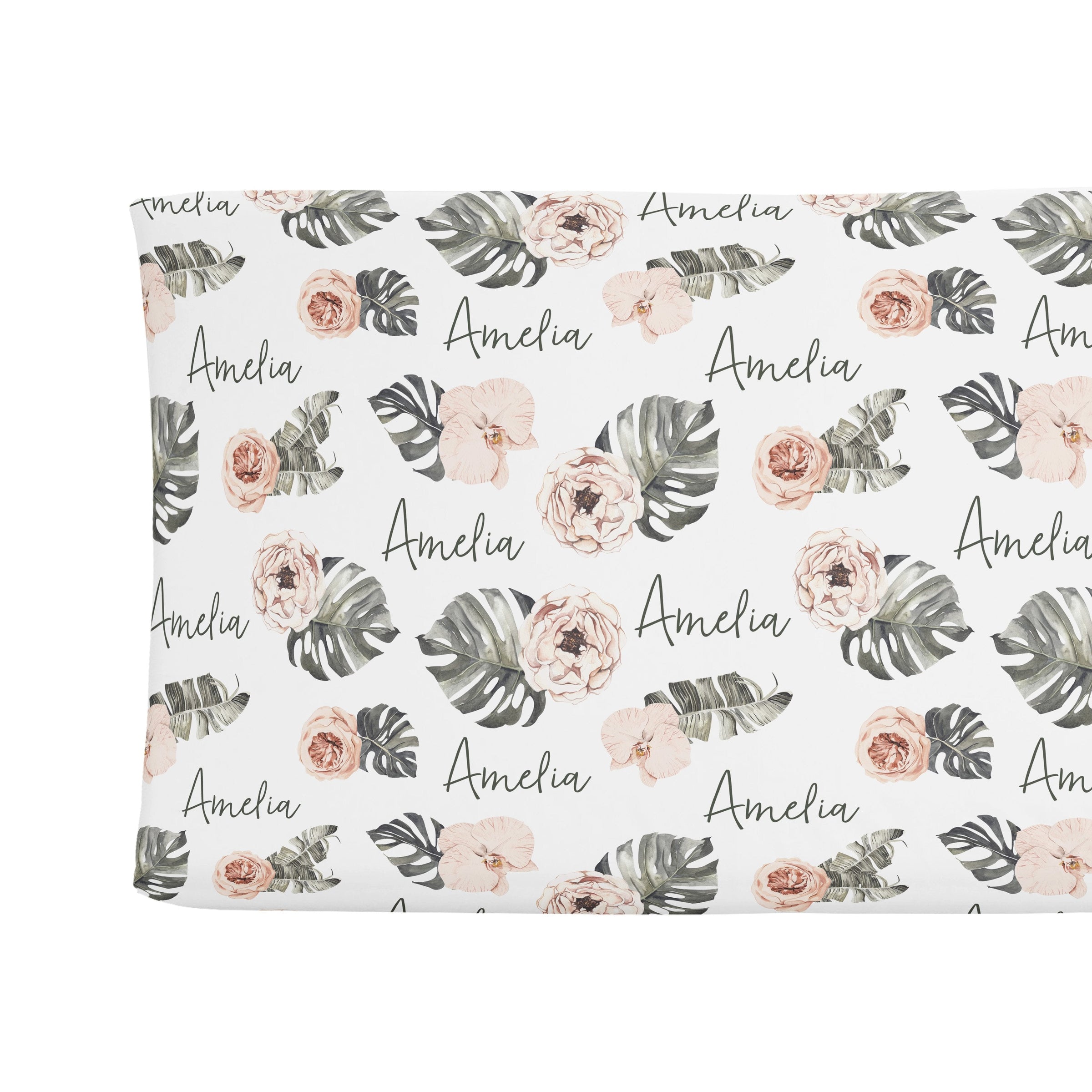 Sugar + Maple Changing Pad Cover | Tropical Boho Floral