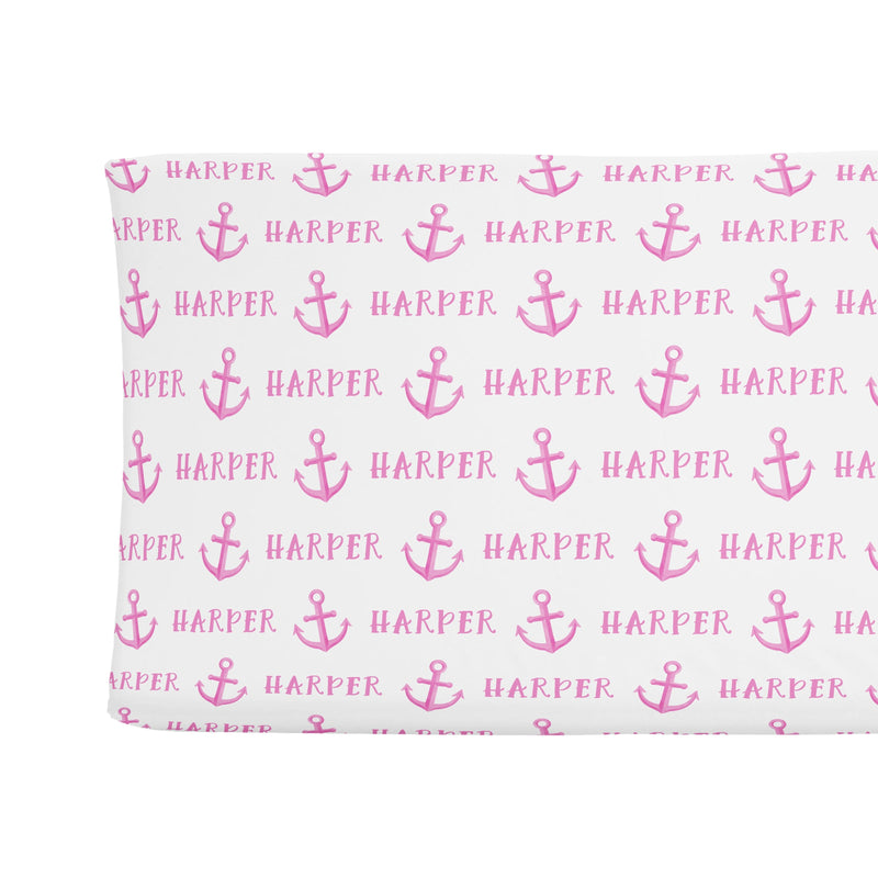Sugar + Maple Changing Pad Cover | Anchor Pink