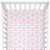 Sugar + Maple Crib Sheet | Flamingo