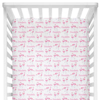 Sugar + Maple Crib Sheet | Flamingo