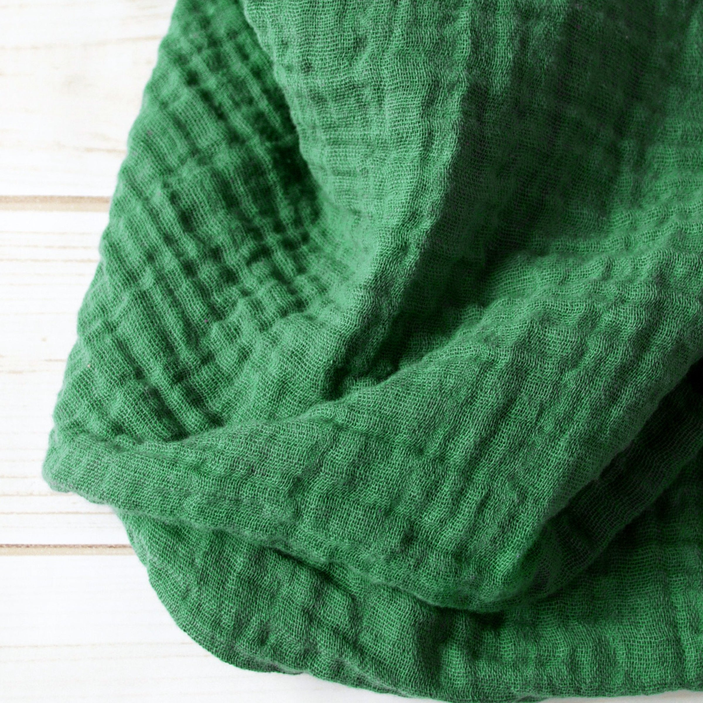 Sugar + Maple Classic Muslin Swaddle | Forest Green