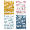 Sugar + Maple Personalized Plush Minky Personalized Blanket | Repeating Name