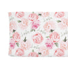 Sugar + Maple Changing Pad Cover | Peach Peony Blooms