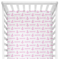 Sugar + Maple Crib Sheet | Anchor Pink
