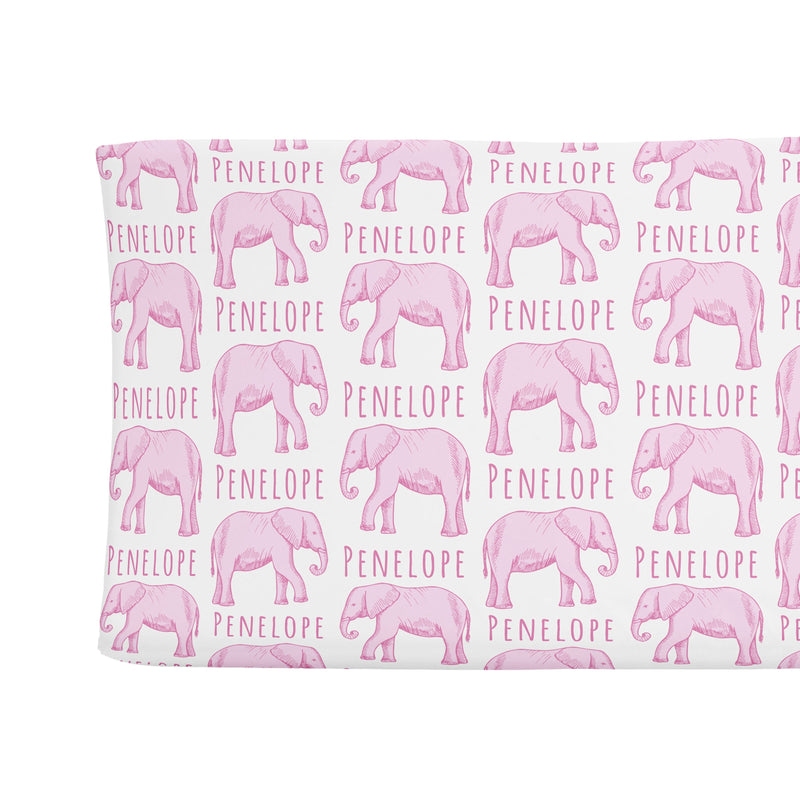 Sugar + Maple Changing Pad Cover | Elephant Pink