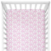 Sugar + Maple Crib Sheet | Elephant Pink