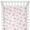 Sugar + Maple Crib Sheet | Pink Peonies