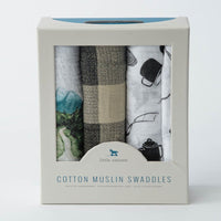 Little Unicorn Cotton Muslin Swaddle Blanket Set - Happy Camper
