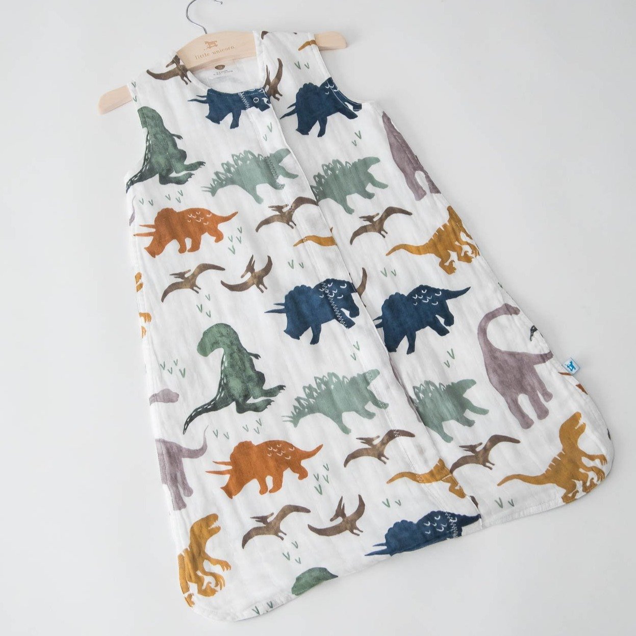 Little Unicorn Cotton Muslin Sleep Bag - Dino Friends