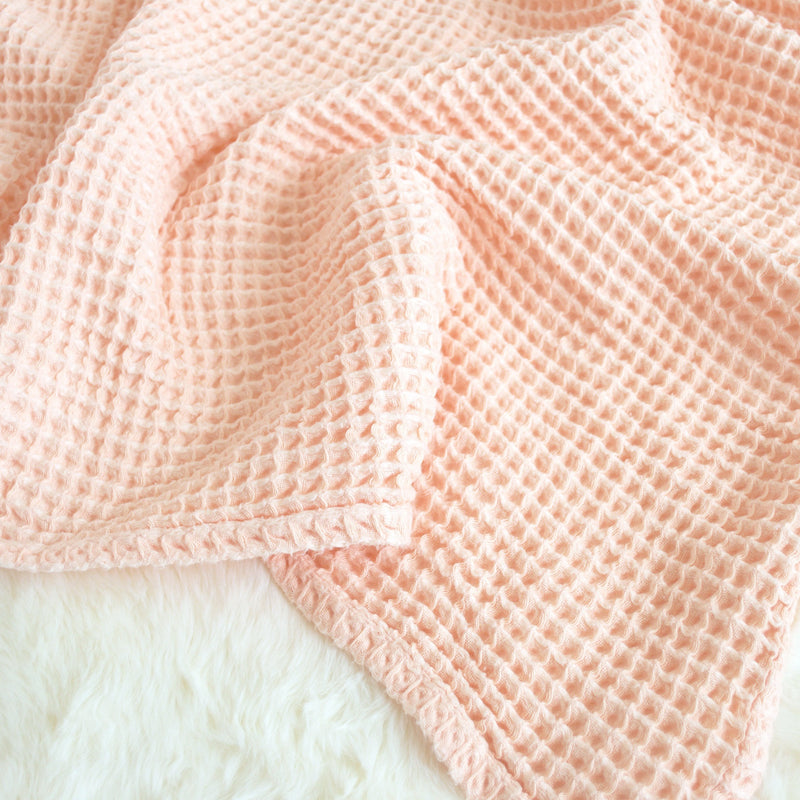 Sugar + Maple Honeycomb Blanket | Pale Peach