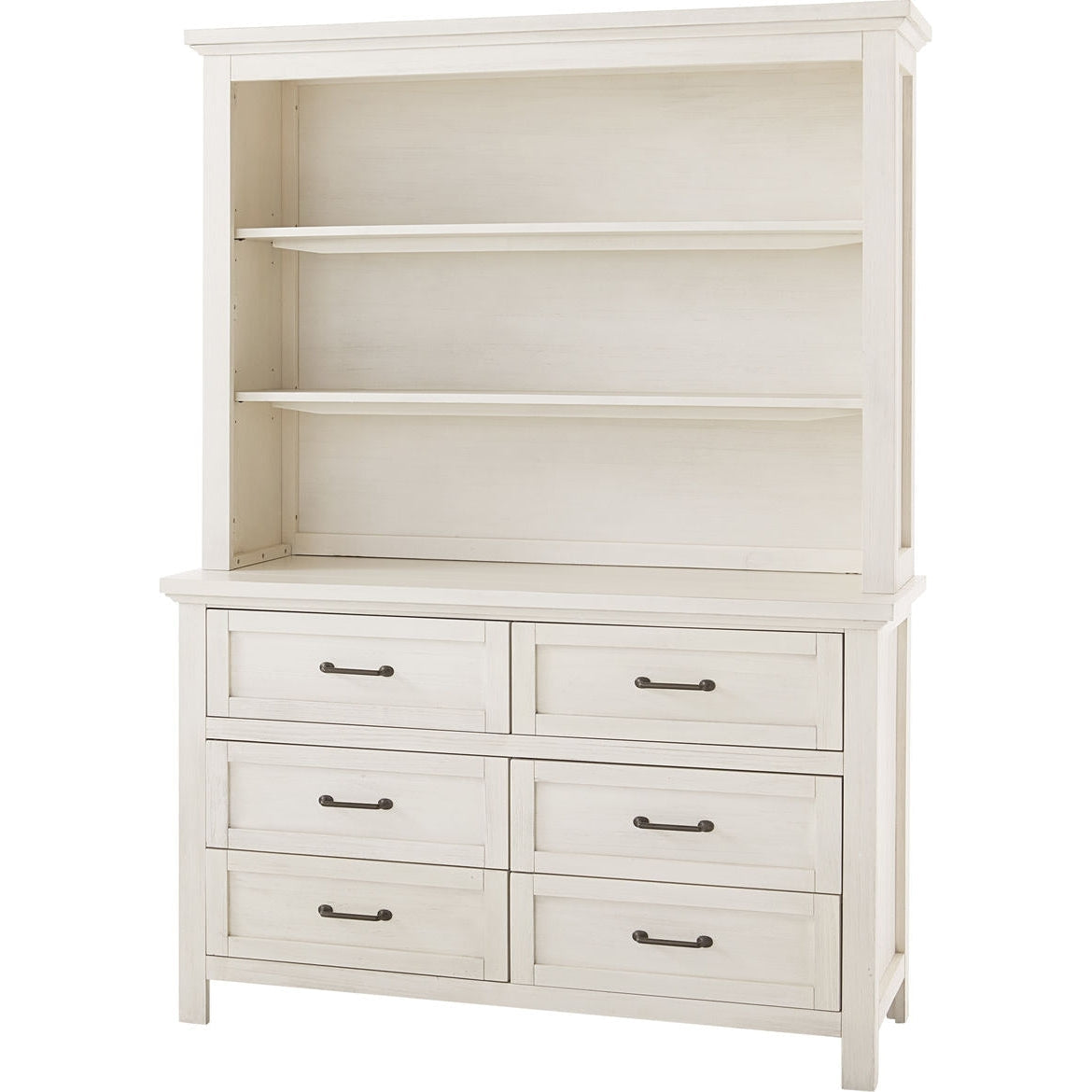 Dresser with hot sale bookshelf hutch